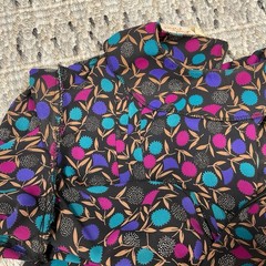 Vintage 80’s Lady Carol New York Midi Dress Pleated Colorful Floral Belted SZ 14