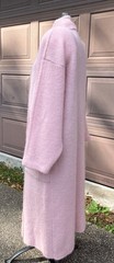 NWT IB Diffusion LG long cardigan duster coat pink wool mohair blend VTG