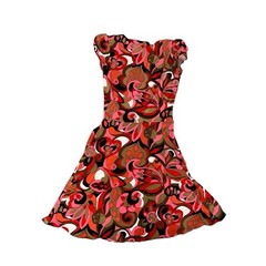 VINTAGE 1990s Y2K RUFFLE WHIMSICAL FLORAL DRESS WITCH FOREST FAIRY ETHEREAL CLUB