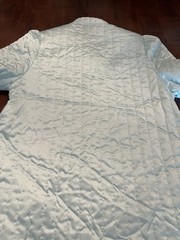 Vintage Miss Elaine Quilted Button Front Robe Light Blue Size Small Cottagecore