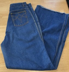 Vintage 1970s Organically Grown Arpeja Bell Bottom Wide Leg High Rise Jeans 13