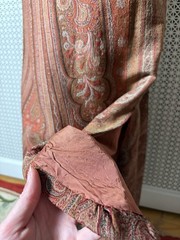 Vintage 1960s Qipao Style Dress, Victorian Paisley Shawl