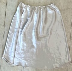 FARR WEST Satin Slip Skirt Champagne Size Small
