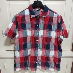 Vintage FASHION BUG Size 22/24 Blouse Shirt Top Plaid Red Blue White USA Flag