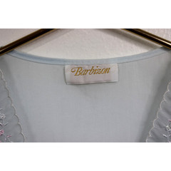 Vintage 70s BARBIZON Pajama Set Top & Pants Sleep Lounge Baby Blue Size M