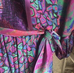Vintage Maggie Shepherd Skirt And Blouse Set Peacock Pattern