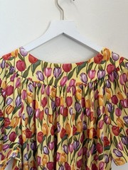 Anthony Richard’s Nightgown House Dress Muumuu Yellow Tulip Print Large