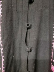 Ramona Rull Dress Pakistan Ethnic Boho Mirror Work Pink & Black Vintage