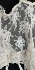 Vtg 3 Piece Lingerie TREASURE from California by FARIS Sheer Beige Lace Size L