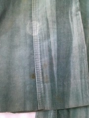 RARE Vtg 70s Ms LEE Hi Waist Green Tie Dye Cord WIDE Leg Bell Bottom Pants 26/28