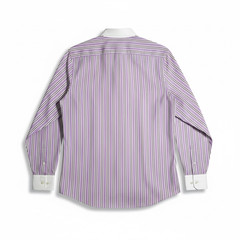Lauren By Ralph Lauren Women’s Button Down Purple Strip with Purple Logo Shirt.