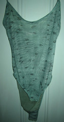 Vtg Giorgio Armani Underwear pale green mesh bodysuit, ladies’ sz 46 (US 12) *RD