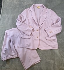 Vintage 80’s Sears Polyester Blazer And Pants Women’s Sz 42, 36 Lilac