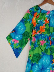 VTG 60/70s Pake Mu’u Maxi Dress POMARE M/L Neon Festival Boho Hippie Psychedelic