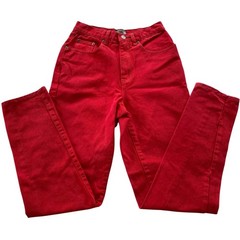 Vintage 90’s The Limited Mom Jeans Women Size 0 Red High Waisted Denim Retro
