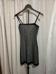 Vintage 1990s Byer Too! Glitter Mesh Leopard Print Slip Dress