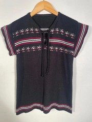 Vintage 1970s Hippy Boho Knit Top Size S/M