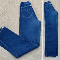 Vintage James Jean jeans Sz 27 22 1/2” X 34” 70s 80s 1970s Stamped Jean Machine