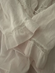 Fantham & Maron London Pink Lace Trim Long Sleeve Nightgown Sz42 Made in Denmark