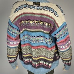 100% Alpaca Wool $250 Vintage Peruvian Cardigan Handmade by Yana, SZ L/XL, EUC