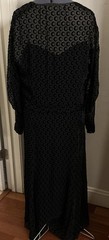 Turn of Century 1920’s BLack Afternoon DRESS Geometric details, lace, jewels.