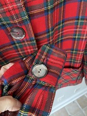 VTG 60s PENDLETON Jacket Shirt Shacket Women L 16 Wool 49er Red Tartan Plaid