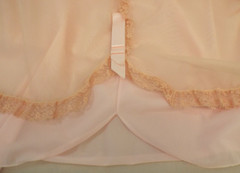 Vintage Odette Barsa Pink Nylon Lace Peignoir Set SMALL New Old Stock Tags Fancy