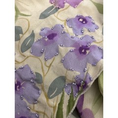 VIntage Y2K 90s Chelsea & Violet Floral Beaded Midi Dress Cottagecore Fairycore