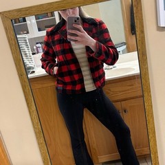 Ralph Lauren Vintage Red & Black Buffalo Check Wool Jacket
