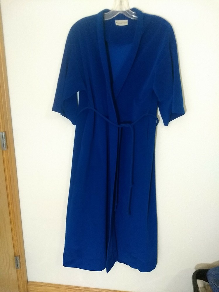 VTG Vassarette Robe House Coat Dacron Polyester Full Length Womens Size Small