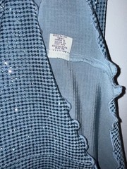 Vintage Y2K Wet Seal Blue Rhinestone Mesh Cowl Neck Dress NWT Medium McBling Fai