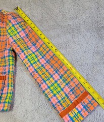 Vtg Groovy Blazer Tweed Velvet Details Handmade No Size Tag Costume Zippered