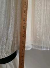 Vintage Escada Ivory Lace Tiered Ruffle Front Lond Sheer Sleeves Womens Size 36