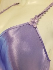 Vintage California Miss Lilac Purple Satin Chemise Gown M/38