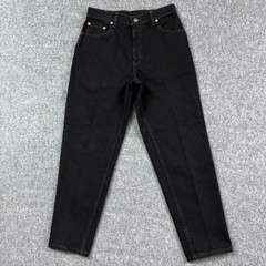 Vtg 90s Levis 551 Jeans Women 10 Petite (27×28) Black Relaxed Tapered Cotton USA