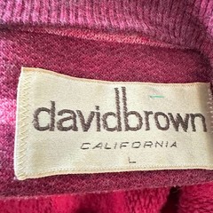 Vintage David Brown California Hostess Maxi Dress Kaftan Robe Striped Large