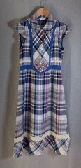 Cottage Core Dress VTG Medium But See Measurements Laced Plaid Brand Givy