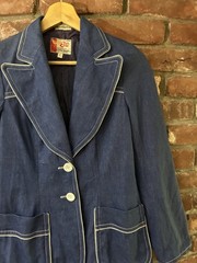 Vintage 70s 80s Elli Europecraft Denim Blazer Woman’s 7/8 (14.5×25)