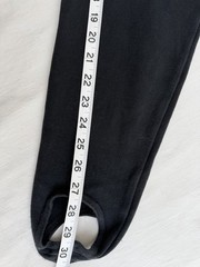 Vintage 80s Black Stirrup Pants Flat Front Pockets Trouser Stretch Cotton 8/10