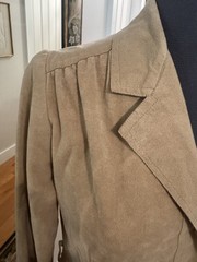 Vintage Nat Kaplan 1970’s ultra suede dress – medium Tan – Halston Style!!