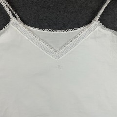 Antique Nightgown Ukrainian Nightdress Embroidered Monogram RG Cotton Chemise