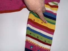 Vintage ARRIVISTE Funky Sweater Ramie Cotton Blend Colorful Embroidery Gems Sz M