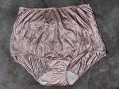 Vtg Shadowline Shiny Nylon & Lace Granny Panty Full Cut Brief Plus 3XL 3X New