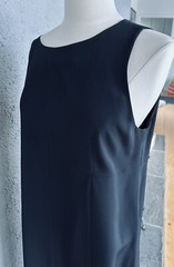 VINTAGE 80’S PRADA BLACK CREPE TANK DOUBLE SEAMED FRONTKNEE LEGNTH DRESS S46