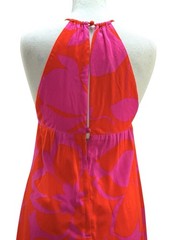 VNTG 70’s FUMI’S At WAIKIKI Floral Pattern Pink & Orange Maxi Dress Women’s XS/S