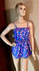 Sea Waves Vintage Mid-Century Polka Dot Swimsuit