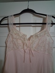 Radcliffe Baby Pink Chiffon Nylon Nightgown Medium Super Soft Vintage