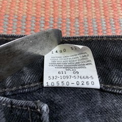 VTG USA Levi’s 550 Relaxed Tapered Black Denim Jeans 7 Jr S 27×28.5!!! 6500
