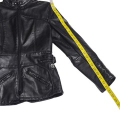 Vintage Taurus By Drospo Black Motorcycle Style Genuine Leather Women US 6