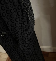 Turn of Century 1920’s BLack Afternoon DRESS Geometric details, lace, jewels.